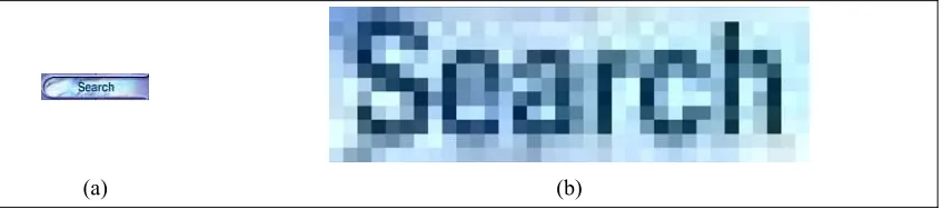 Figure 2-1 – (a) Image containing text over multicoloured photographic background. (b) Image containing multicoloured textured text