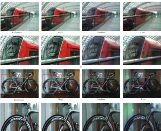 Fig. 7. The different quality levels of a hallucinated distortion image.