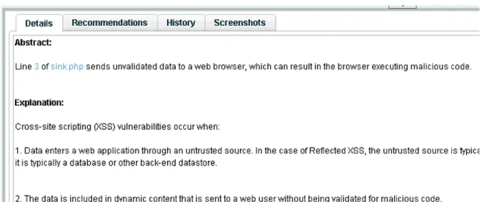 Figure 12. Issue Details and Recommendations 