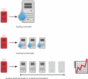 Figure 6: Horizontal scaling in an elastic  environment, such as the cloud emphasizes the  importance of efficient application design.