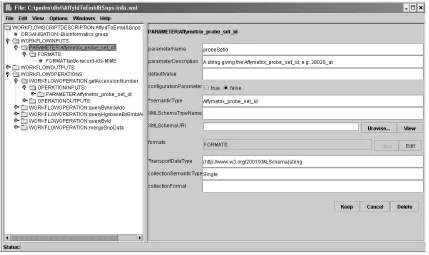 Figure 5: Screenshot of a workﬂow being annotated with semantic description using Pedro