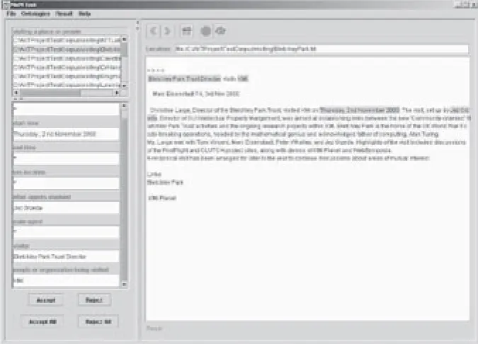 Figure 10 A Screenshot of the MnM Annotation Tool
