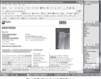 Figure 11 The Magpie Semantic Web Browser