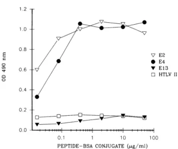 FIG. 2. IgG reactivity of a convalescent-phase serum from a