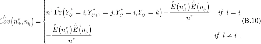Table C.1: APPENDIX C: DIAGONAL ELEMENTS OF Probabilities of correct classification used in applications of Section 6 