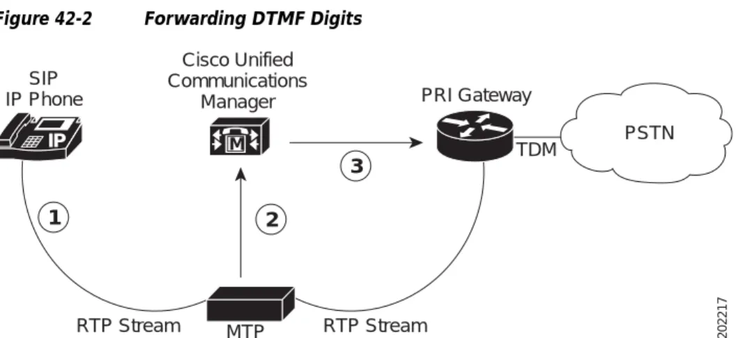 Figure 42-2 Forwarding DTMF Digits