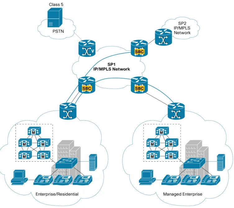 Figure 2.  Network Peering Points for SBCs 