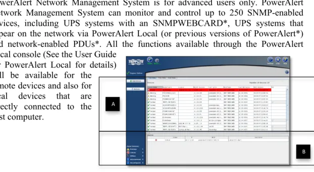 Figure 5.2.1 – Management Console  Warning: Only one copy of PowerAlert Network Management System can be used  per IP network subnet.	   