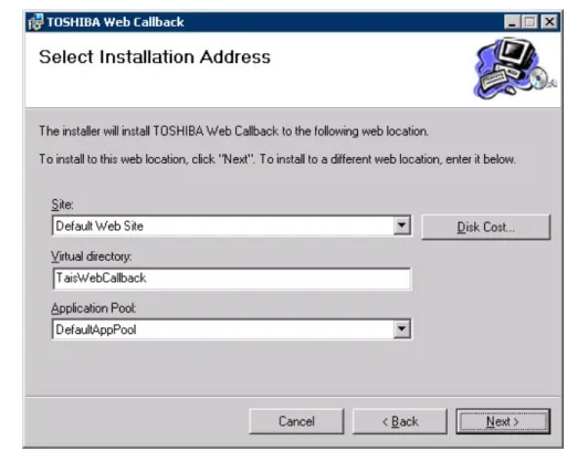 Figure 7 Web Service Setting Dialog (Windows XP)
