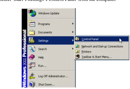 Figure 2.6    Executing the Control Panel 