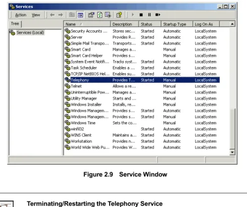 Figure 2.9    Service Window 