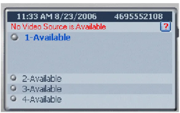 Figure 1: No Video Source Error Message