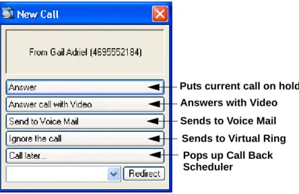 Figure 7: New Call Pop-up for Second Call