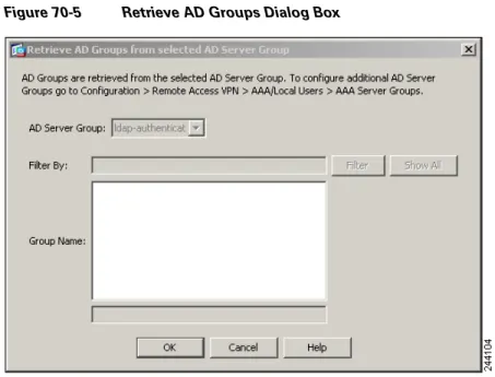 Figure 70-5 Retrieve AD Groups Dialog Box