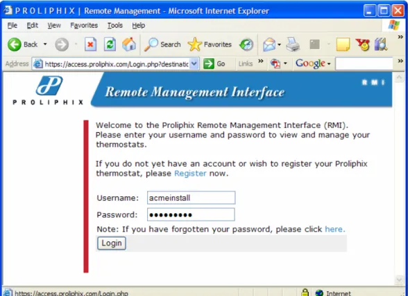 Figure 2 – Remote Management Login Page 