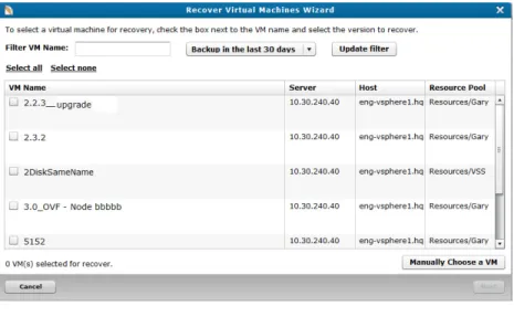Figure 2  Recover Virtual  Machines Wizard