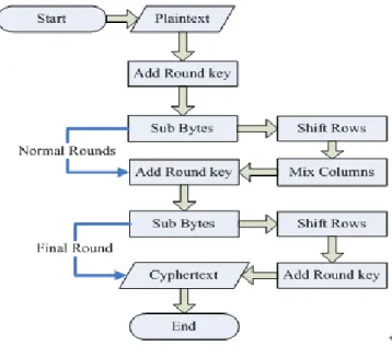Figure 2. Flow Diagram of AES 