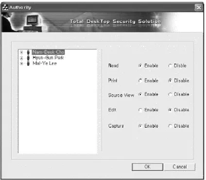 Fig. 9. Program administrator window