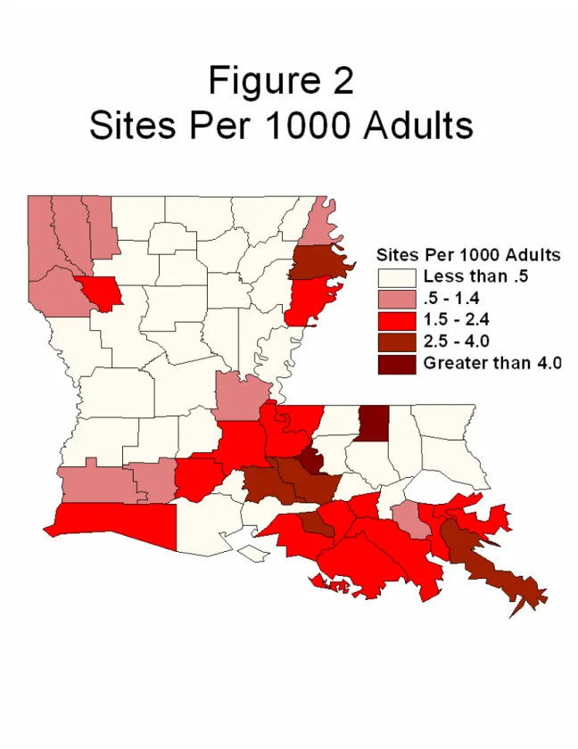 Figure 2: Sites Per 1000 Adults 