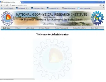 Fig. 5 Administrator home page 
