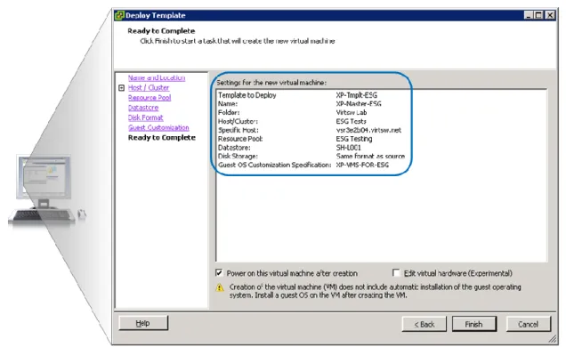 Figure 8. Deploying a Virtual Machine From a Template 