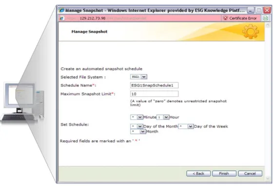 Figure 9. Creating a Snapshot Schedule 