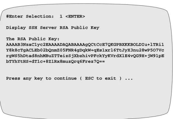 Figure 8. Example of RSA Key Pair Status