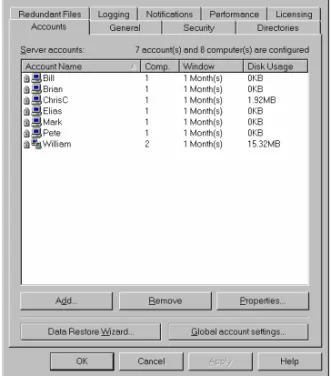 Figure 6  – Backup Server Configuration Manager 
