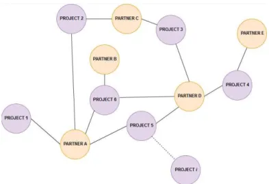 Figure 1. Projects/Partners Networks 