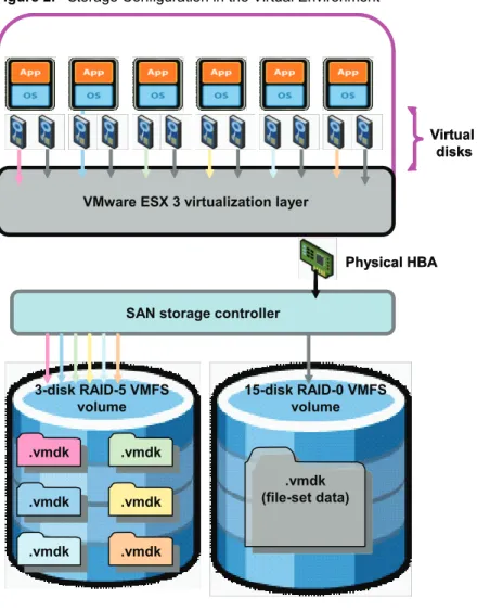 Figure 2.   Storage Configuration in the Virtual Environment