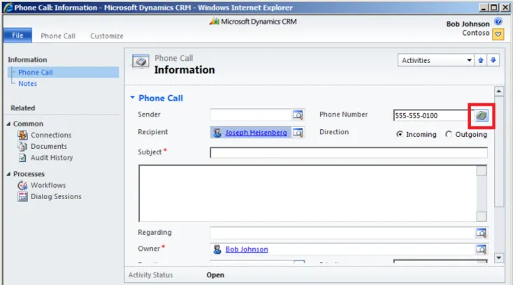 Figure 26: Adding Dial Icon 