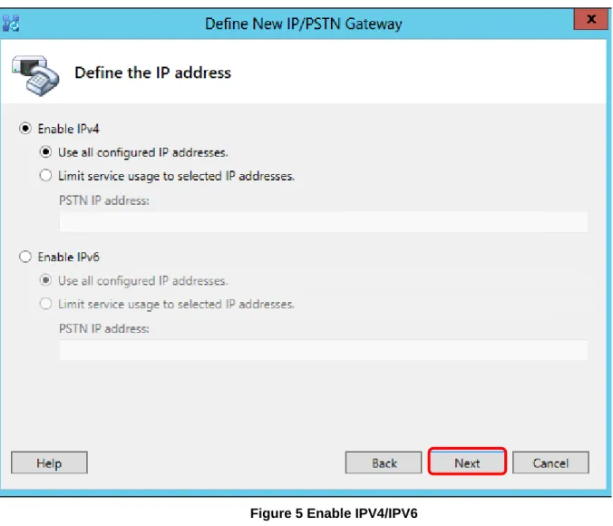 Figure 5 Enable IPV4/IPV6 