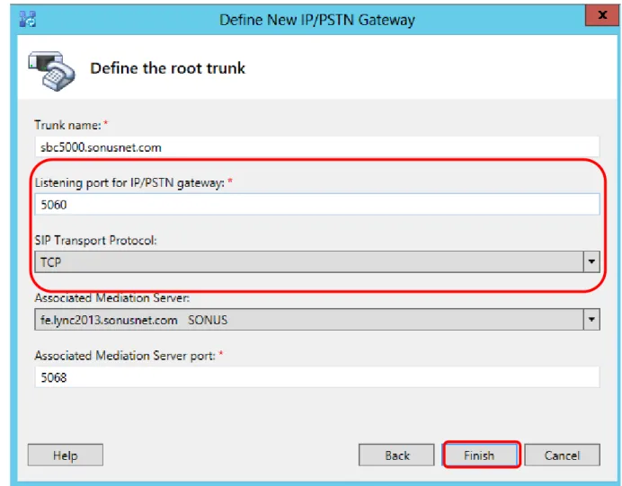 Figure 6 Define Trunk Port and Protocol 