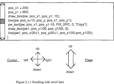 Figure 3.1.1 Scrolling with scroll bars 