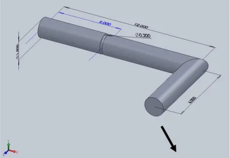 Figure 1. An L-shaped beam rigidly fixed on one end and loaded on the other end  Tutorial Problem 2 