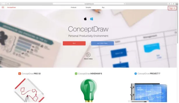 Figure 1: Creating a new account on ConceptDraw.com