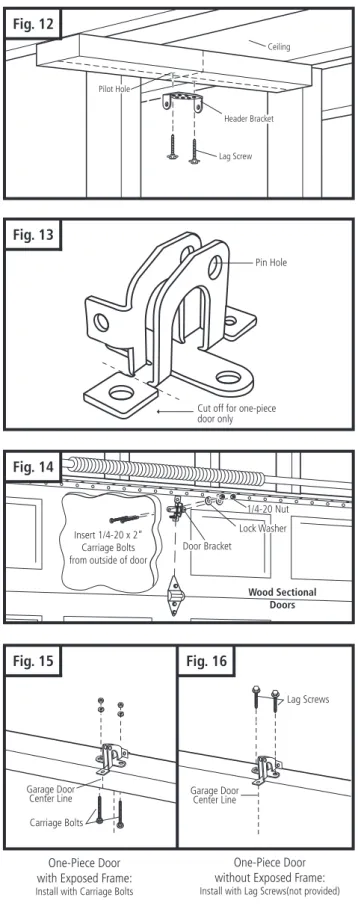 Fig. 14A. FOR SECTIONAL DOORS:
