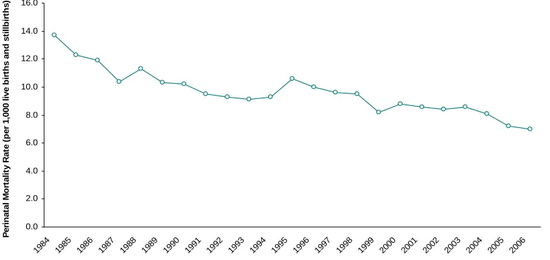 Figure 2: Perinatal Mortality Rate, Ireland: 1984-2006 