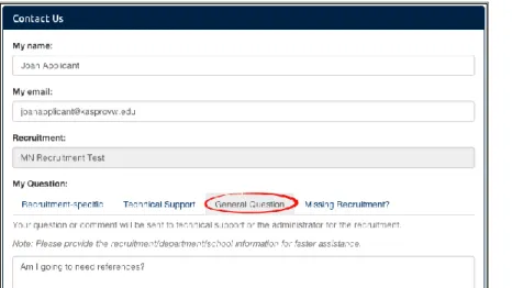 Figure C: The “Contact Us” form to use with a question that is general. The technical staff will receive this