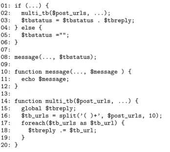 Figure 10 shows the code in a simplified and condensed form.