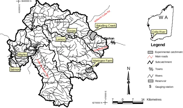 Figure 1 Location of the Collie River catchment, Western Australia 