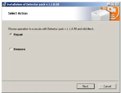 Fig. 5.2—9 Select action window 
