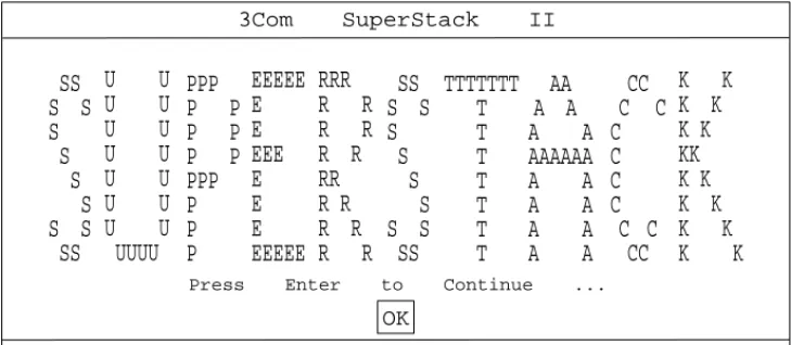 Figure 3-2    Main Banner Screen