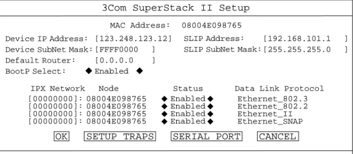 Figure 3-6    Setup Screen
