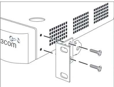 Figure 5   Fitting a bracket for rack-mounting