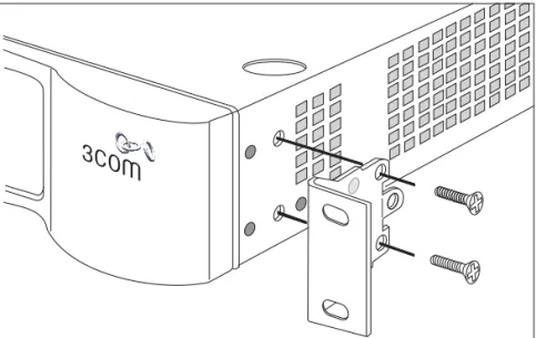 Figure 6   Fitting a bracket for rack-mounting