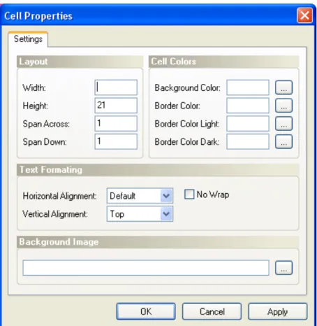 Table borders are rendered in a 3d style, where the top and left borders are light, and the bottom and right borders are dark