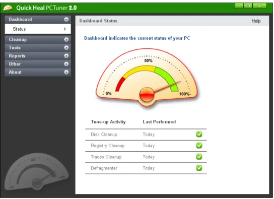 Figure 6-1: Quick Heal PCTuner Main Window 