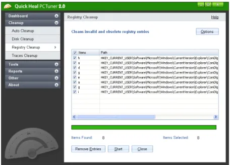 Figure 6-4: Performing Registry Cleanup 