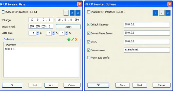Figure 7. UserGate DHCP server settings 